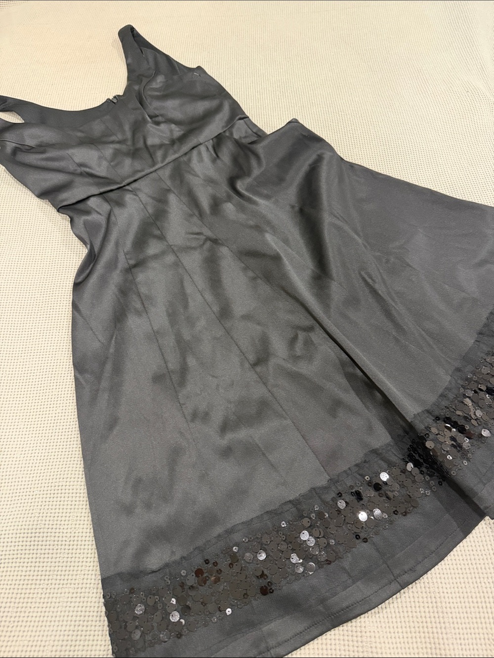 Signature by Sangria Black Sequin Hem Maxi Dress